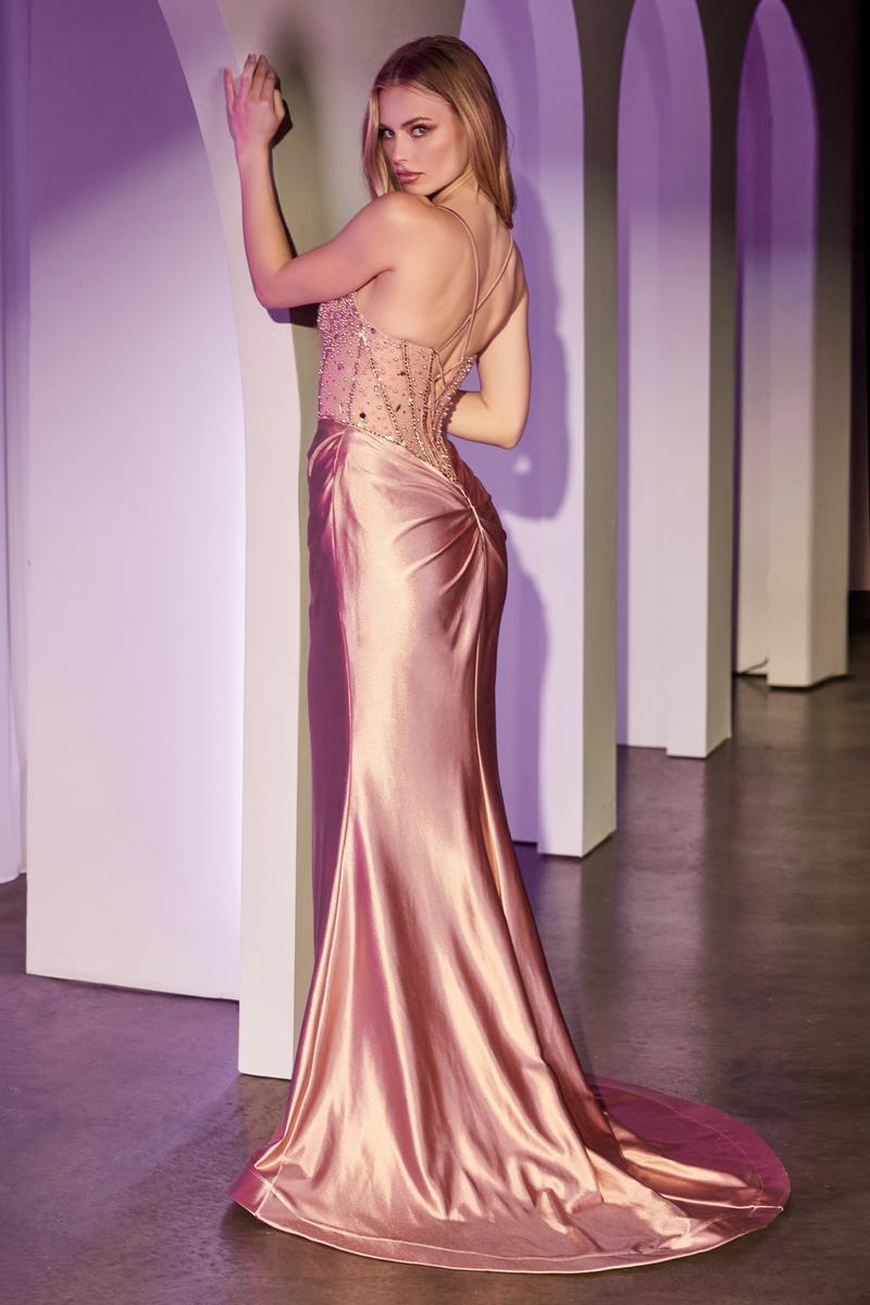 Ladivine Dress CC8884 - Spaghetti Strap Fit and Flare Gown Ladivine Dress CC8884 - Spaghetti Strap Fit and Flare Gown