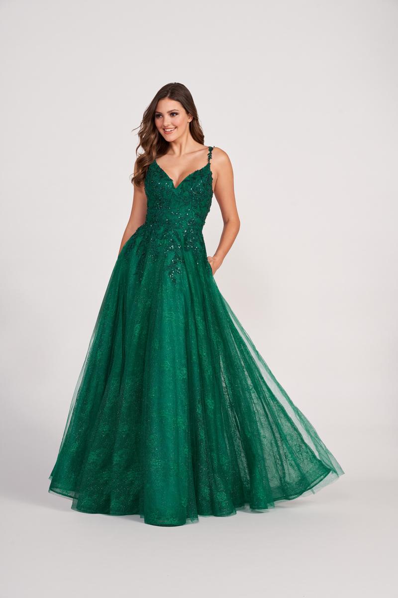 Ellie Wilde EW34086 V-Neck A-Line Gown with Embellishments  normansbridal