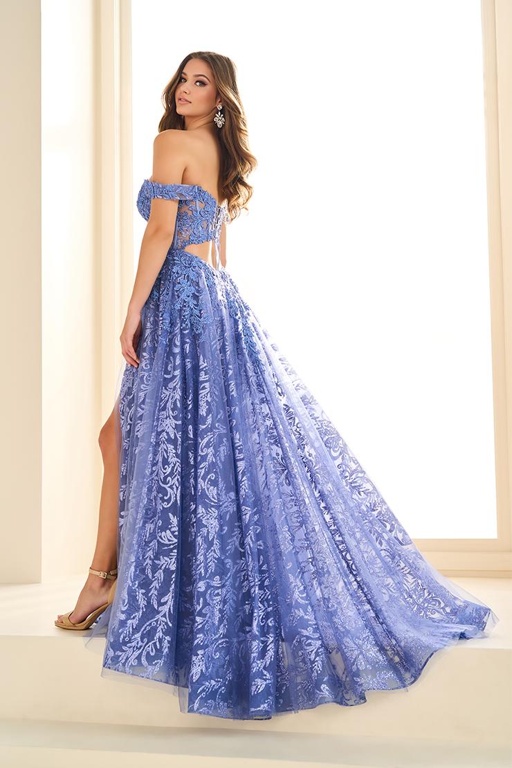 off the shoulder periwinkle dress Ellie Wilde EW36209 Off-Shoulder Long A-Line Dress – normansbridal
