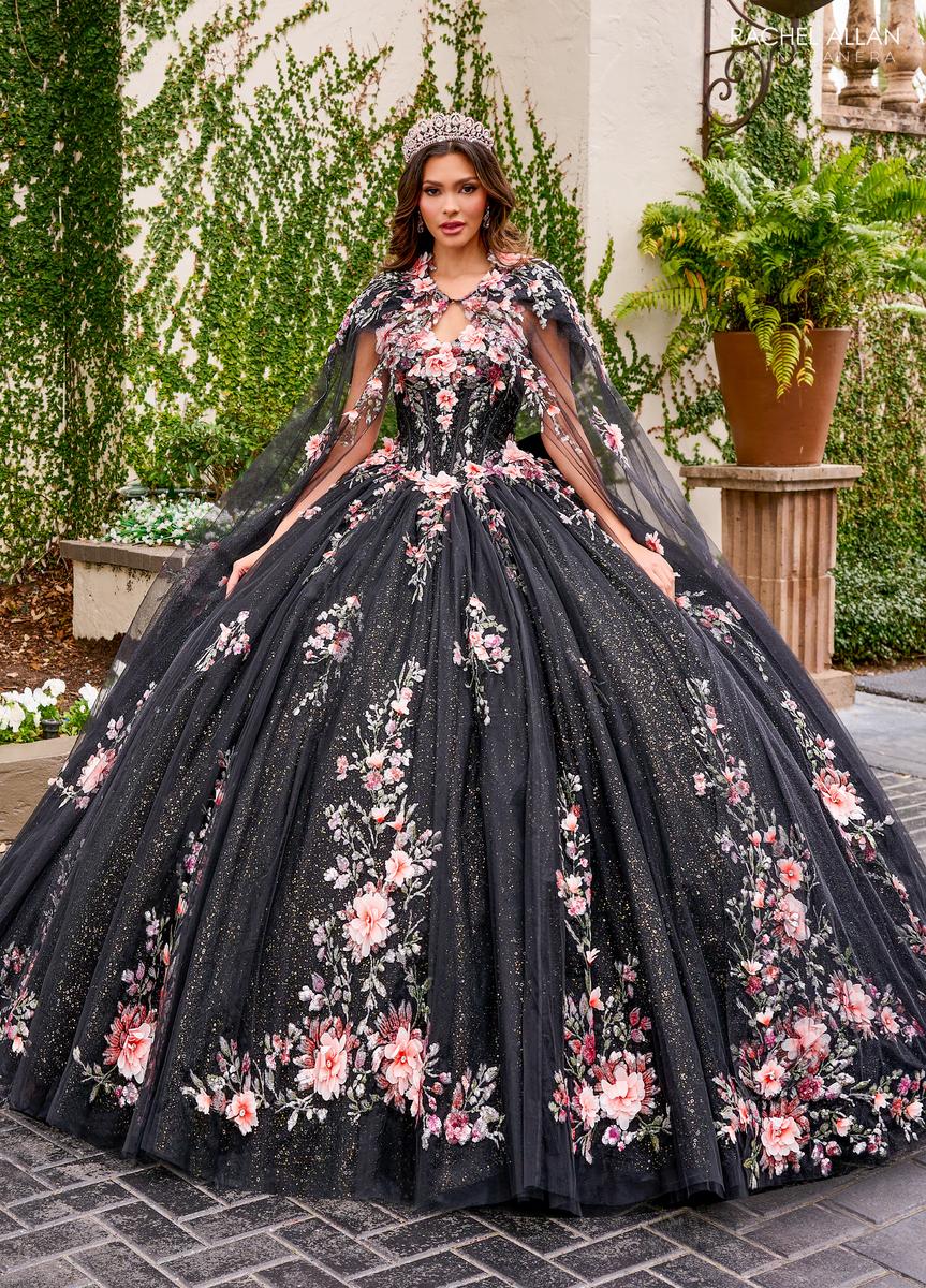 Alta Couture Quinceanera Dress RQ3132 4 / Black multi