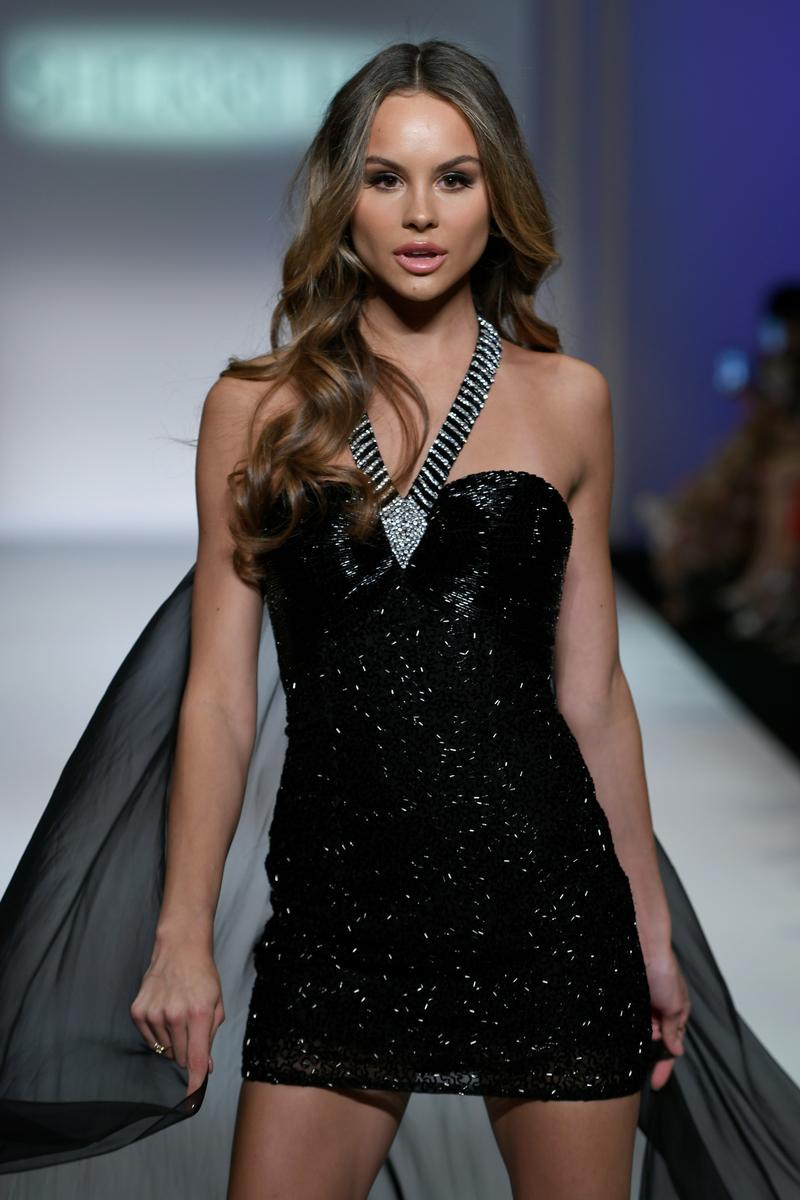 sherri hill short black dress Black Suit Pants