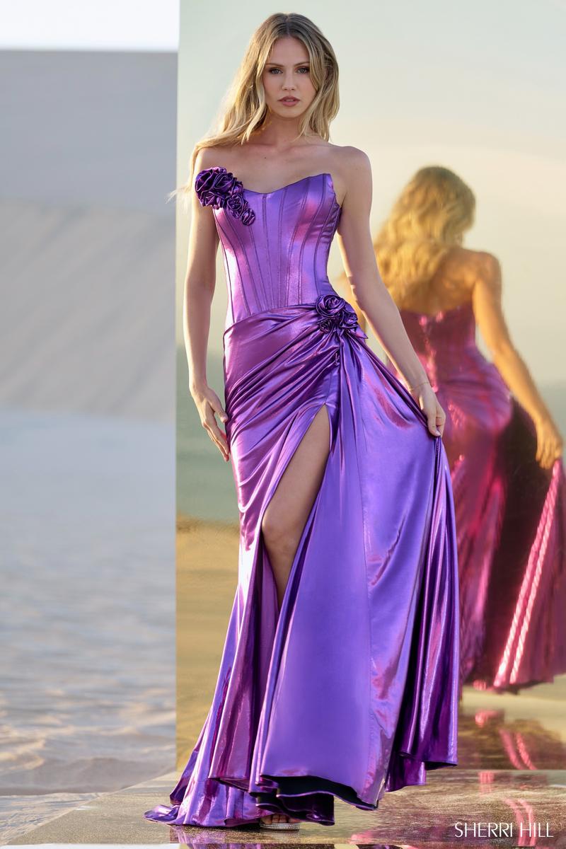 Sherri Hill 56839 | Metallic Prom Dress  normansbridal