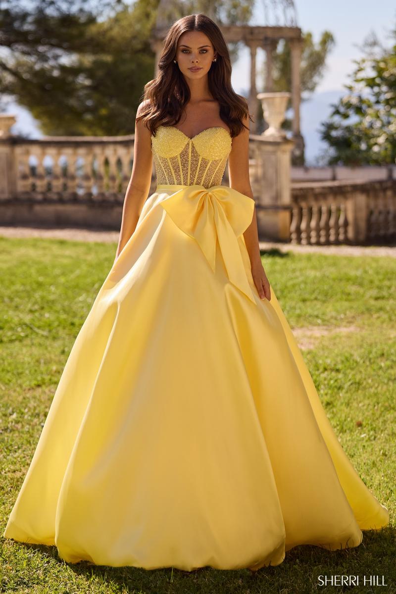 Sherri Hill Dress 57035 - Strapless A-Line with Beaded Bodice normansbridal Sherri Hill Dress 57035 - Strapless A-Line with Beaded Bodice normansbridal