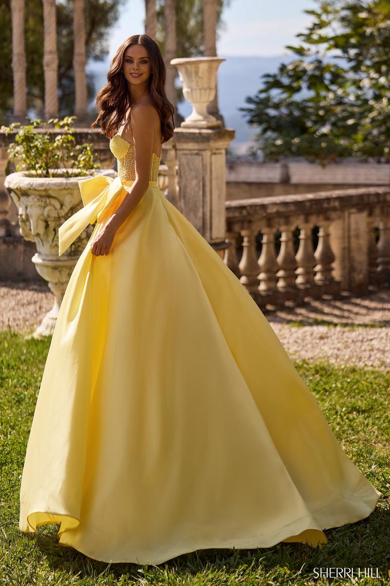 Sherri Hill Dress 57035 - Strapless A-Line with Beaded Bodice Sherri Hill Dress 57035 - Strapless A-Line with Beaded Bodice