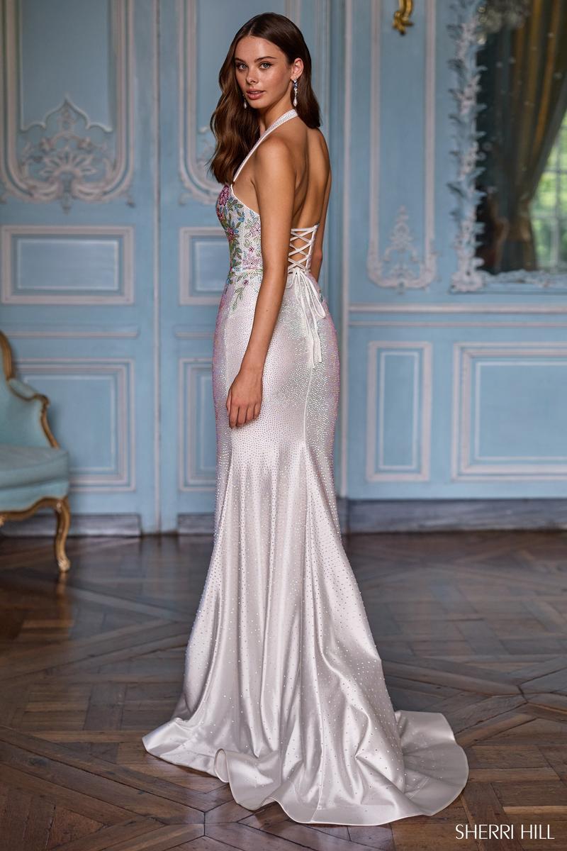 sherri hill mermaid dress 57843 00 / Ivory/Multi status_Core_GLOBAL Performance Dress Pants (Charcoal Size:EU 37 / EU 37 / US 6.5-7 Sherri Hill style 57114