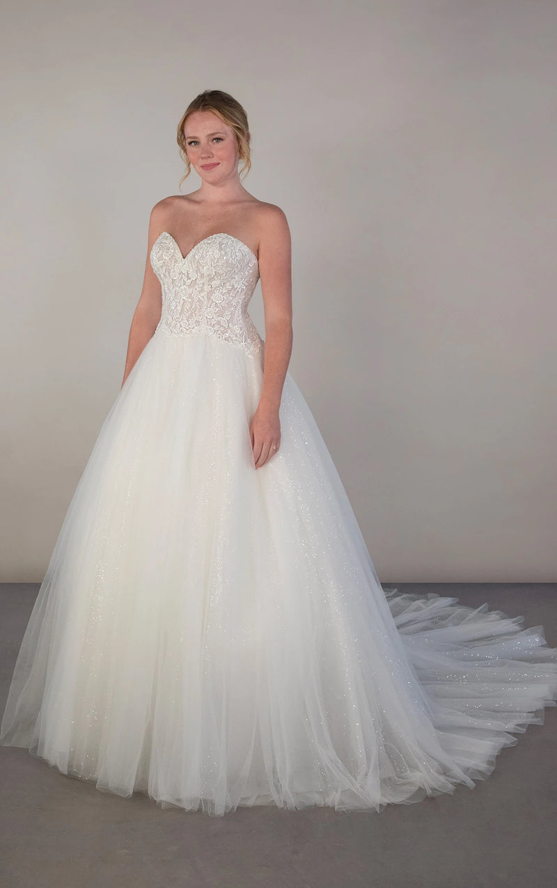 33640 - Ball Gown Wedding Dress with Full Skirt & Regal Design