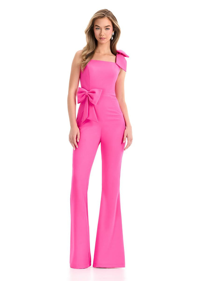 ASHLEYlauren Dress 12052 - Square Neckline, Long Jumpsuit