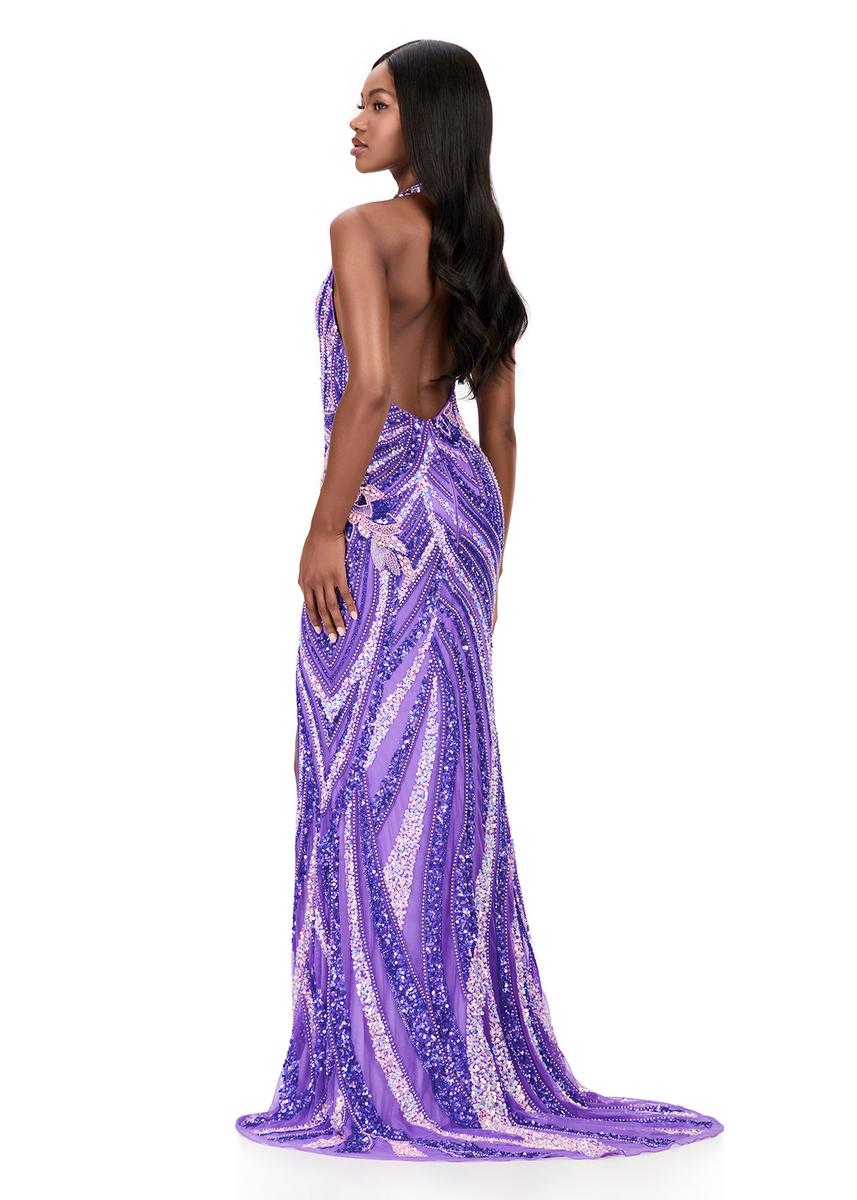 ASHLEYlauren Dress 12151 - Halter Neckline, Long Fitted Silhouette