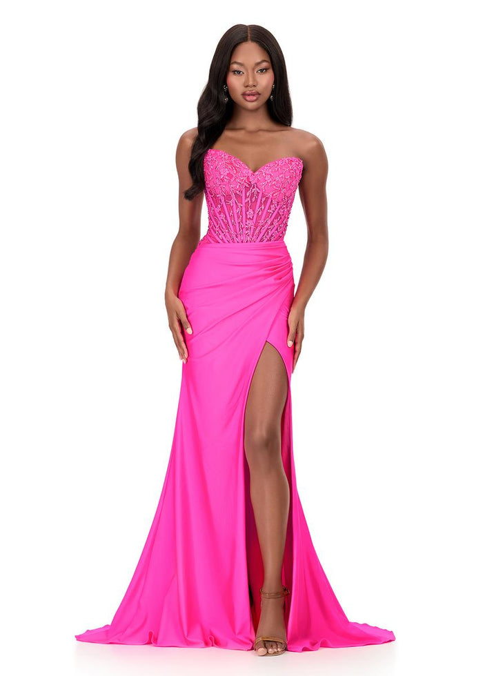ASHLEYlauren Dress 12168 - Strapless Sweetheart, Fit and Flare