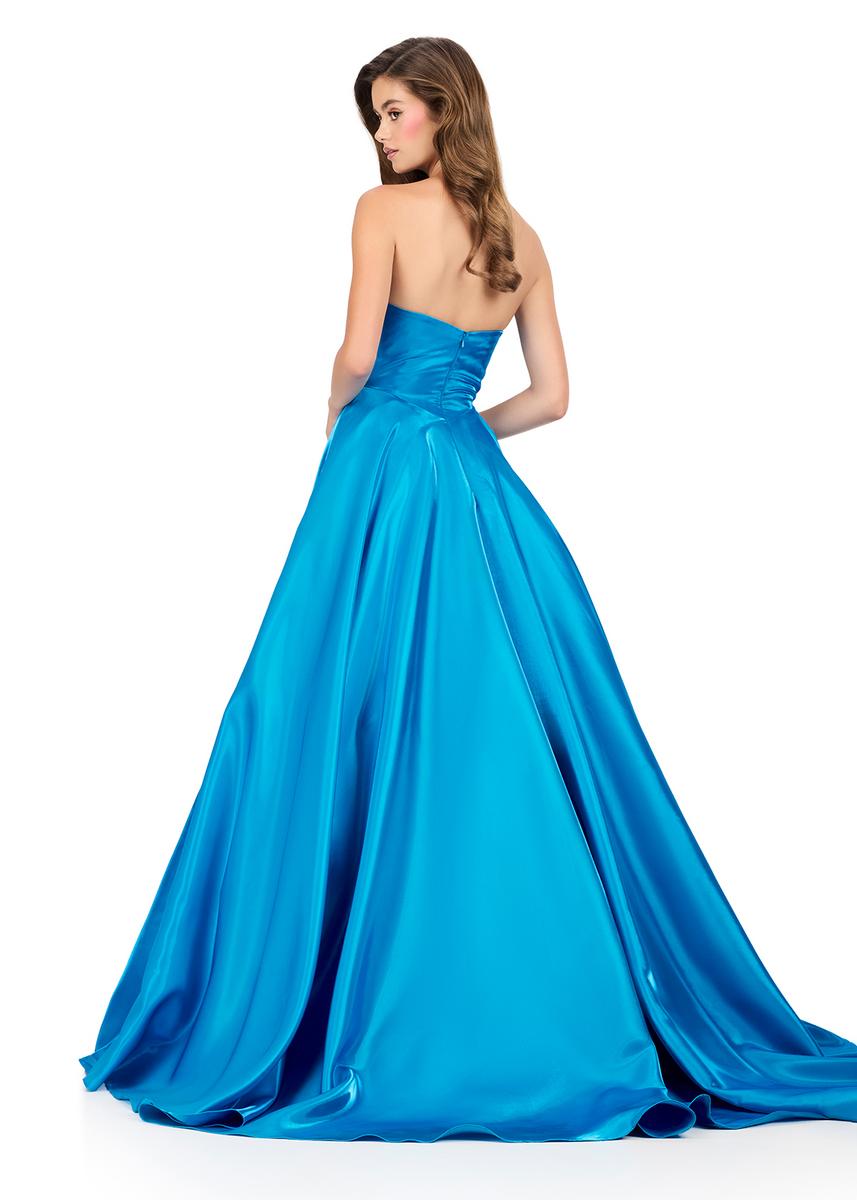 ASHLEYlauren Dress 12199 Strapless Ballgown with Floral Detail