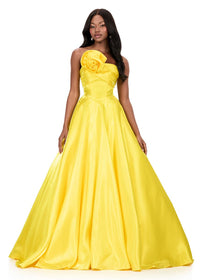 ASHLEYlauren Dress 12199 Strapless Ballgown with Floral Detail