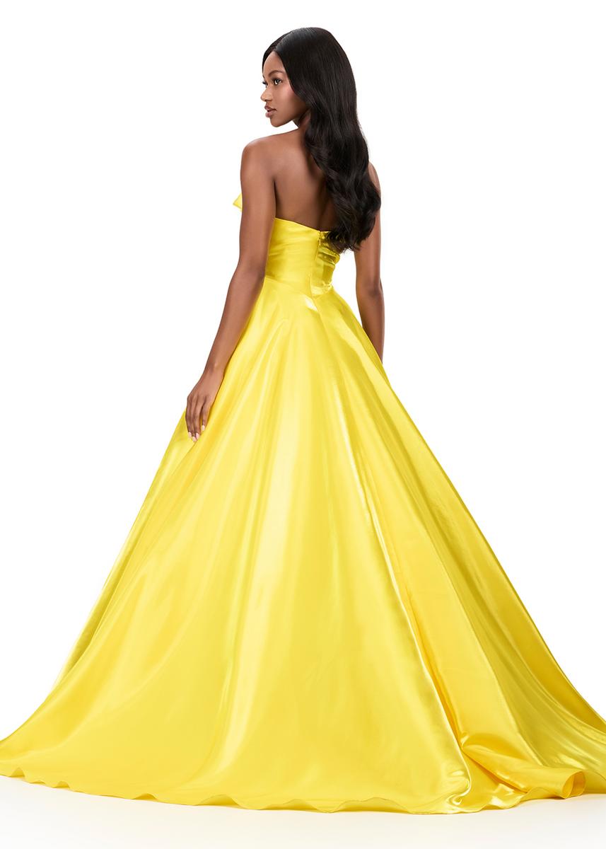 ASHLEYlauren Dress 12199 Strapless Ballgown with Floral Detail