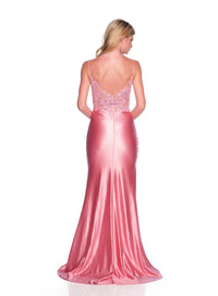 ASHLEYlauren Dress 12200 Strapless Satin Fit and Flare Gown