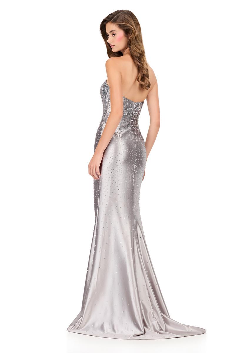 ASHLEYlauren Dress 12200 Strapless Satin Fit and Flare Gown