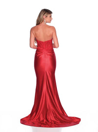 ASHLEYlauren Dress 12206 - Deep V-Neck Long Fitted Gown