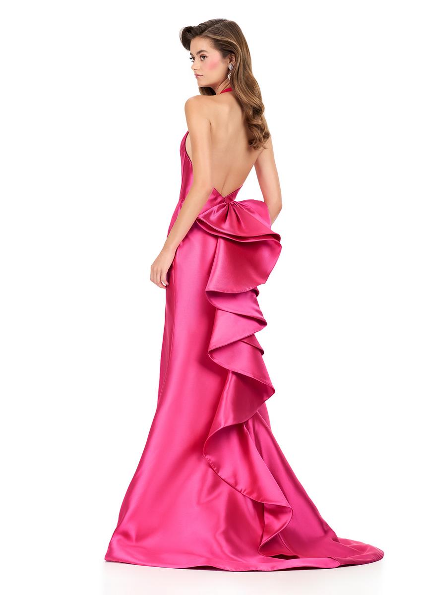 ASHLEYlauren Dress 12214 - Halter Neckline, Long Fit and Flare Silhouette