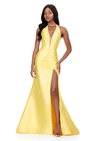 ASHLEYlauren Dress 12214 - Halter Neckline, Long Fit and Flare Silhouette