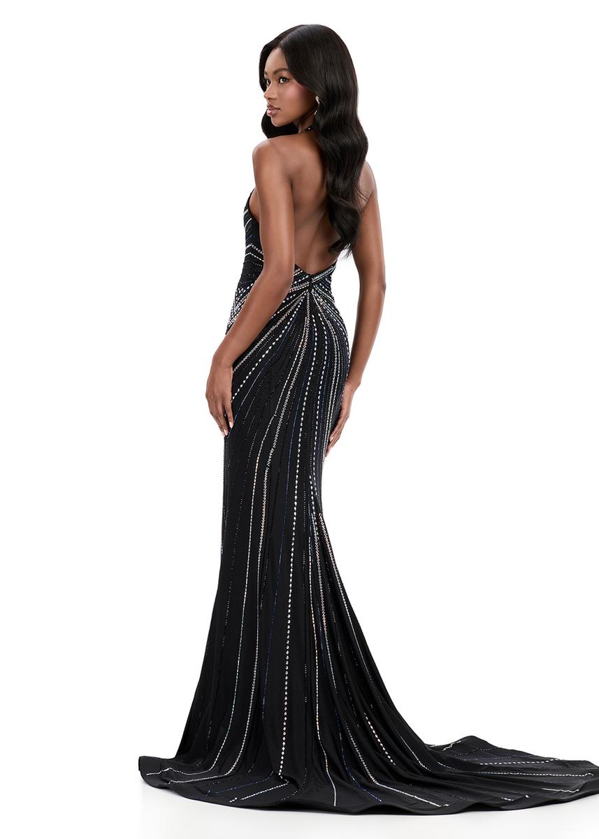 ASHLEYlauren Dress 12327 V-Neck Long Fitted Gown ASHLEYlauren Dress 12327 V-Neck Long Fitted Gown