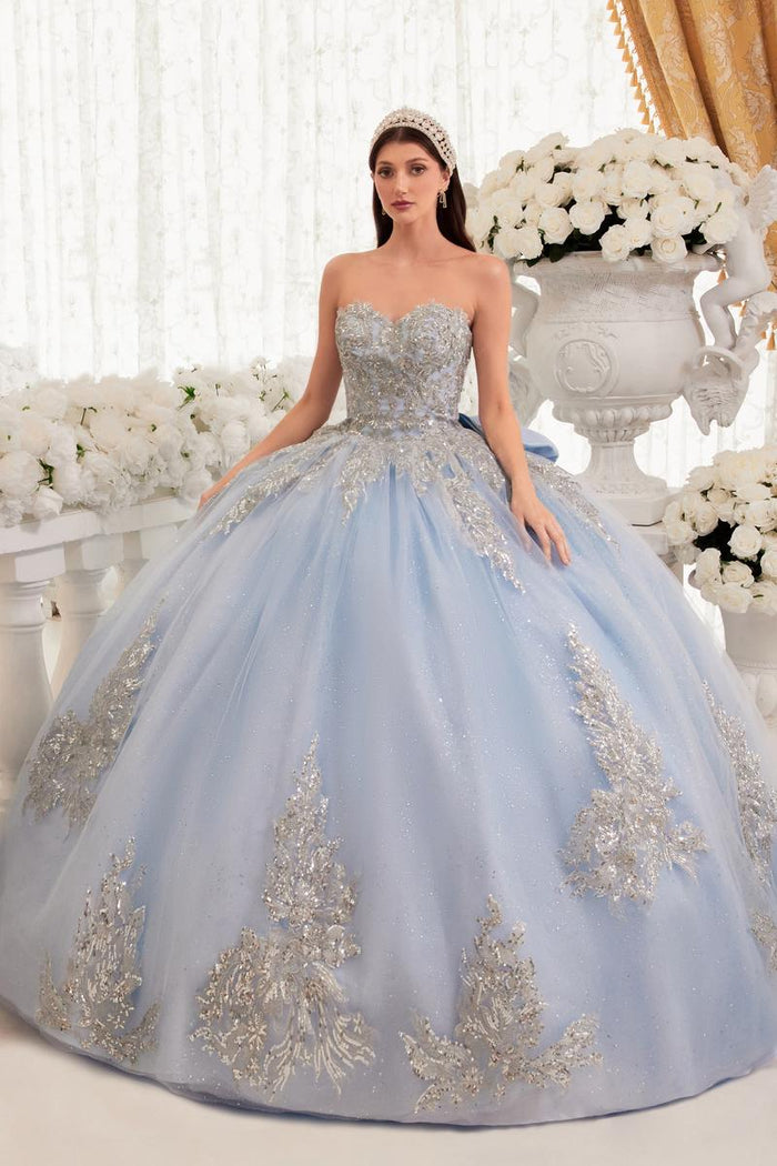 Ladivine Dress 15715 - Strapless Ballgown with Embellishments