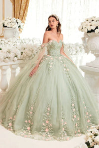 35065-Strapless Ball Gown with a Layered Tulle Skirt