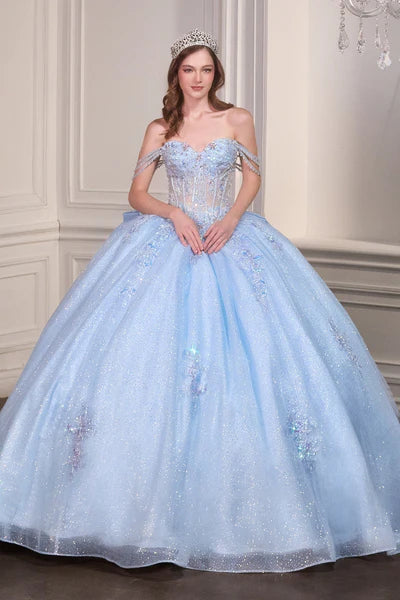 35062-Layered Tulle Ball Gown With Fairytale Elegance