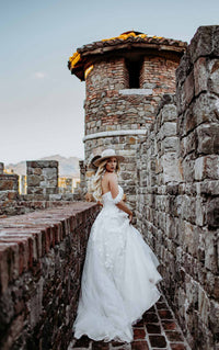27503-Boho A-line Wedding Dress