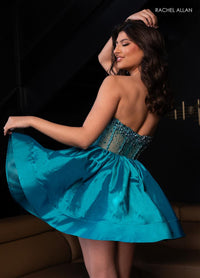 Rachel Allan Homecoming Dress 40420 - Deep V-Neck Short A-Line