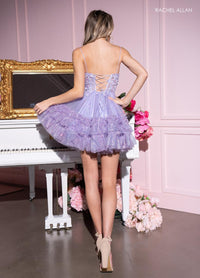 Rachel Allan 40527 Homecoming Dress - Deep V-Neck, Short A-Line