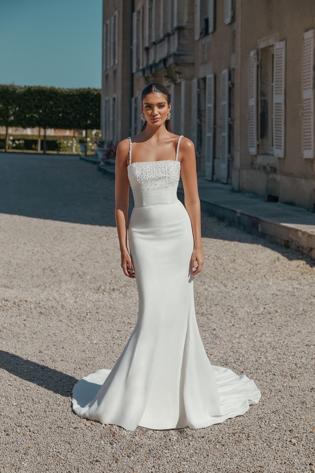 32244 - Romantic Fit and Flare Gown with Structured Silhouette normansbridal 32244 - Romantic Fit and Flare Gown with Structured Silhouette normansbridal