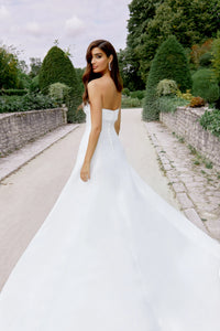 33292 - Romantic A-Line Wedding Gown with Flowy Skirt