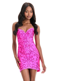 ASHLEYlauren Dress 4862 Sweetheart Neckline Short Fitted