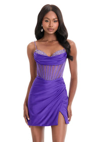 ASHLEYlauren Dress 4864 - Beaded Sweetheart Neckline, Short Fitted Silhouette