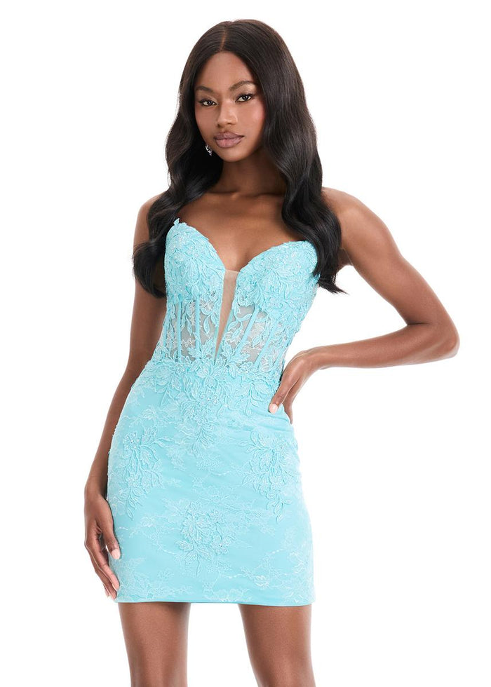ASHLEYlauren Dress 4880 - Sweetheart Neckline Short Fitted Dress
