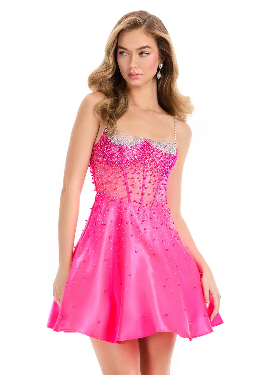 ASHLEYlauren Dress 4927 - Sweetheart Neckline Short A-line