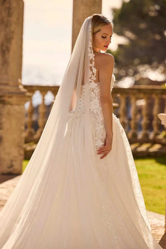 34746-Basque Waist Strapless Wedding Dress