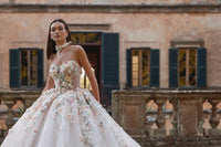 34815-Strapless Sweetheart Neckline Tulle Ballgown Wedding Dress