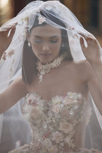 34815-Strapless Sweetheart Neckline Tulle Ballgown Wedding Dress