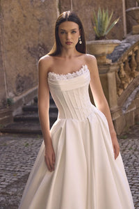 34745-Strapless Corset Ball Gown Wedding Dress