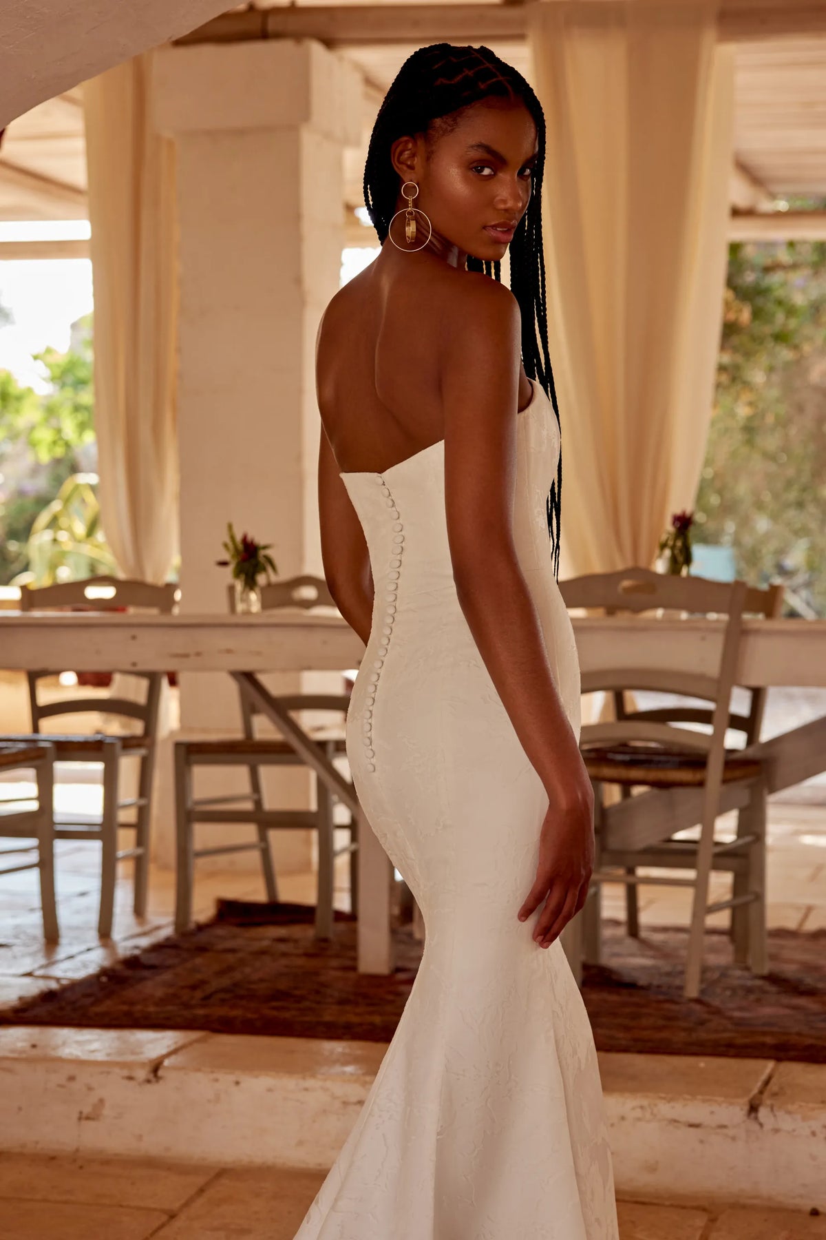 33279 - Elegant Fit & Flare Bridal Dress with Beaded Details