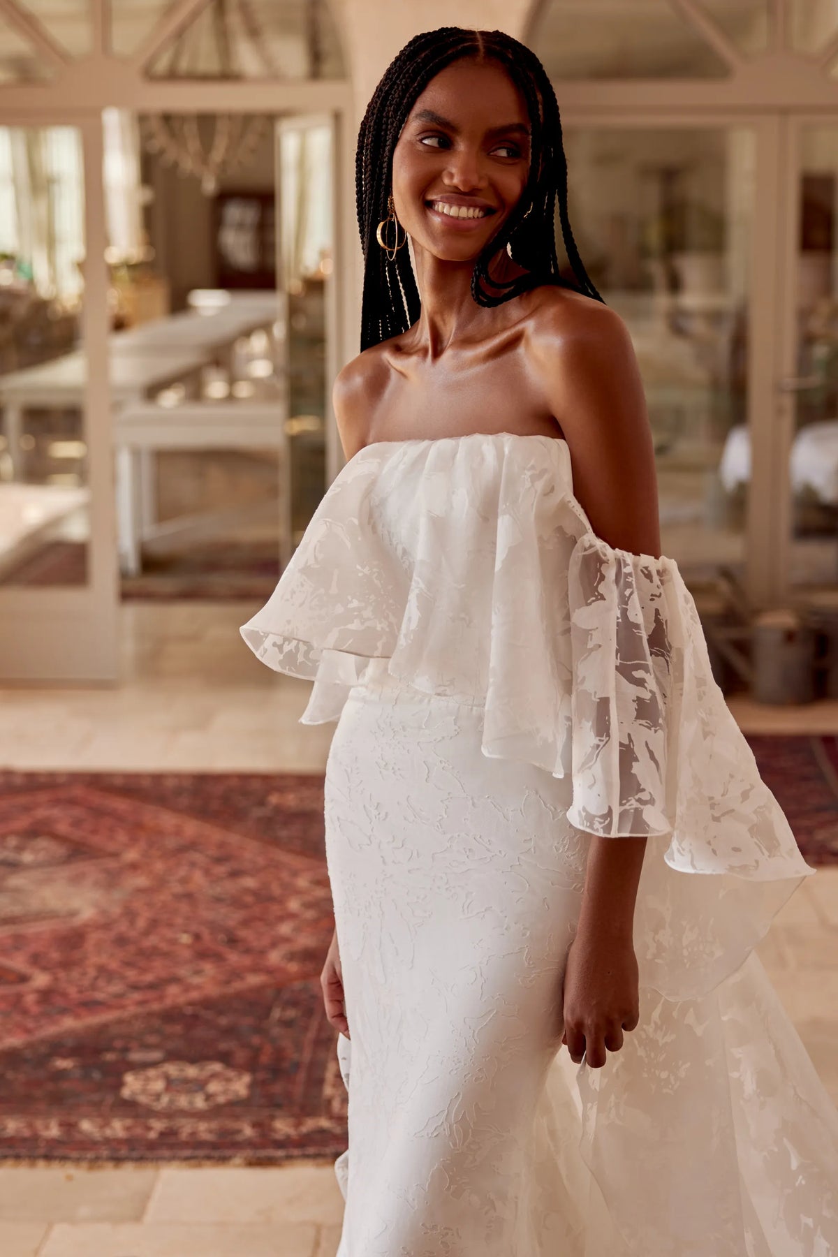 33279 - Elegant Fit & Flare Bridal Dress with Beaded Details