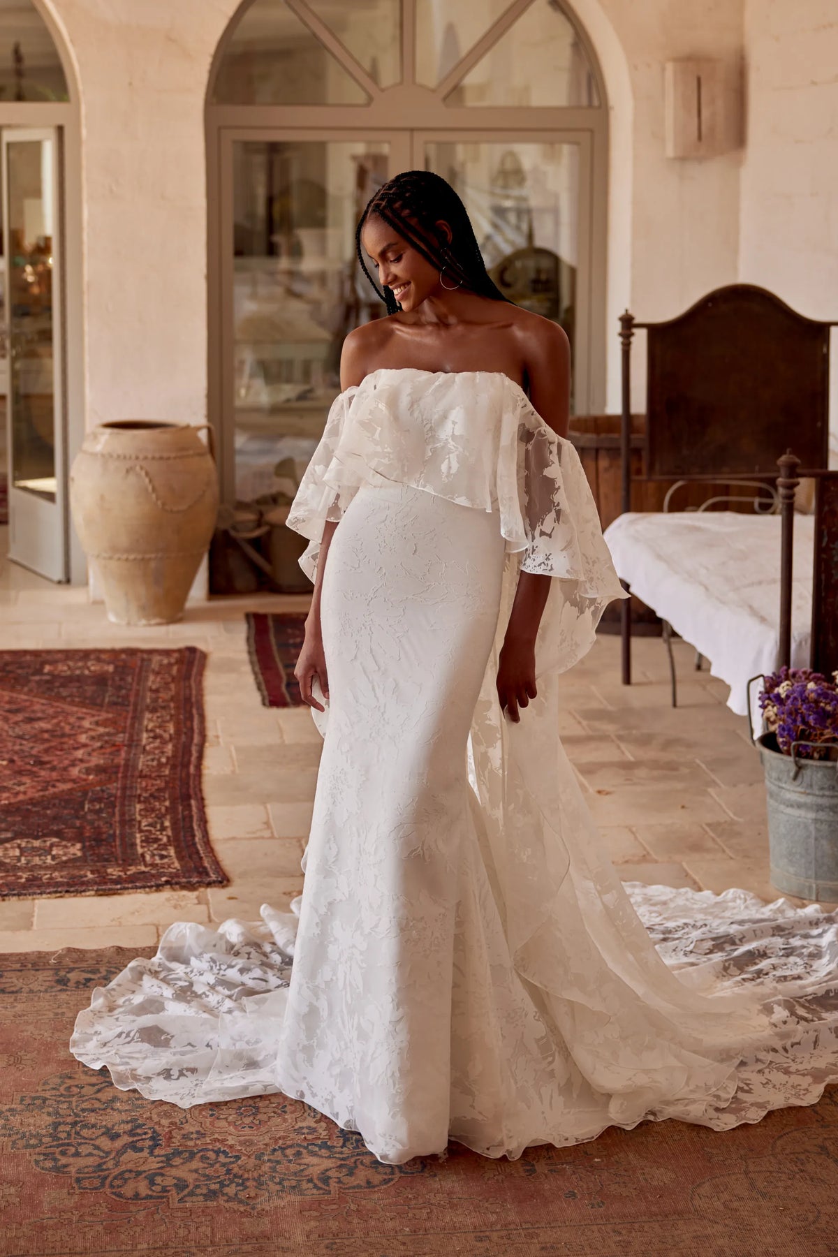 33279 - Elegant Fit & Flare Bridal Dress with Beaded Details