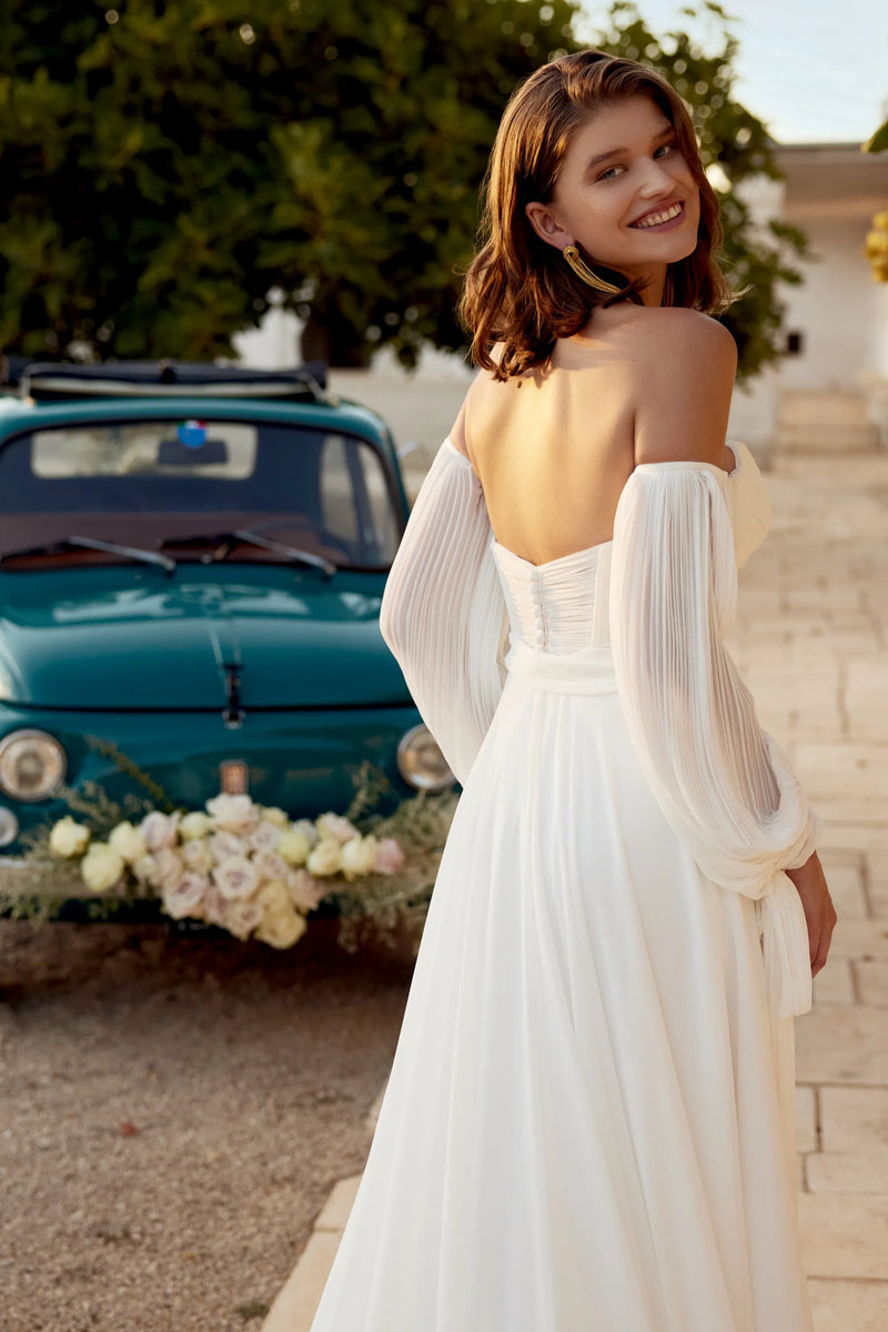 33281 - Elegant A-Line Bridal Gown for Classic Brides