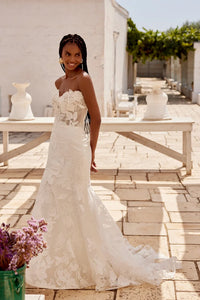 33280 - Romantic Fit and Flare Gown with Long Sleeves