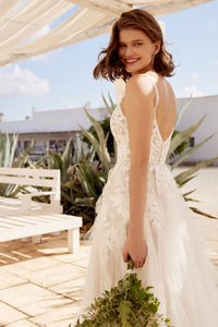 33287 - A-Line Wedding Dress with Ruffle Skirt