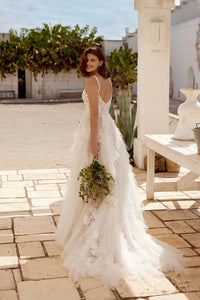 33287 - A-Line Wedding Dress with Ruffle Skirt