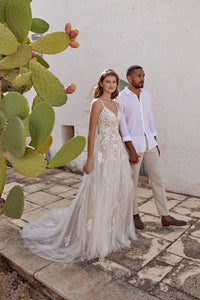 33287 - A-Line Wedding Dress with Ruffle Skirt