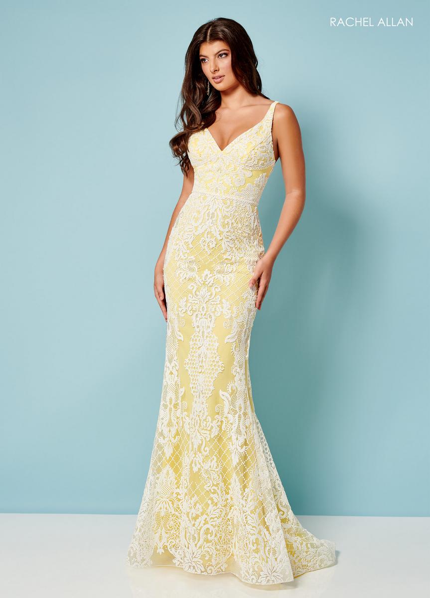 Rachel Allan Prom Dress 70277 - V-Neck, Long Fitted Silhouette Rachel Allan Prom Dress 70277 - V-Neck, Long Fitted Silhouette