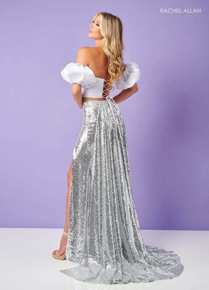 Rachel Allan 70298 Off-Shoulder Long Sequin Gown