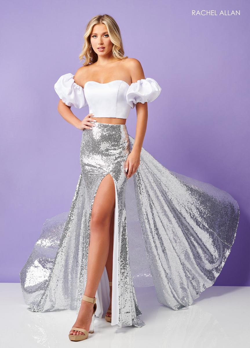 Rachel Allan 70298 Off-Shoulder Long Sequin Gown