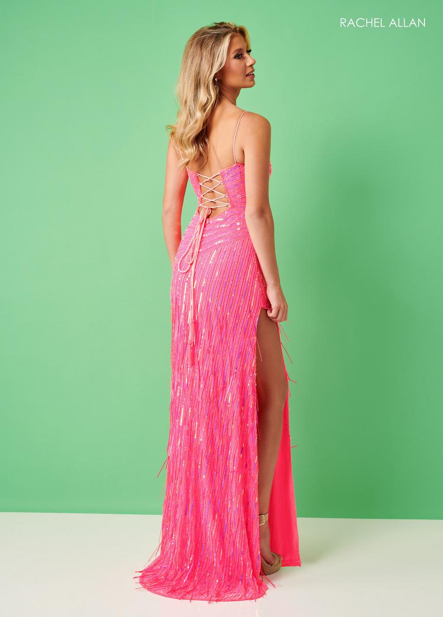 Rachel Allan Prom Dress 70433 - Spaghetti Strap Fitted Sequin Gown